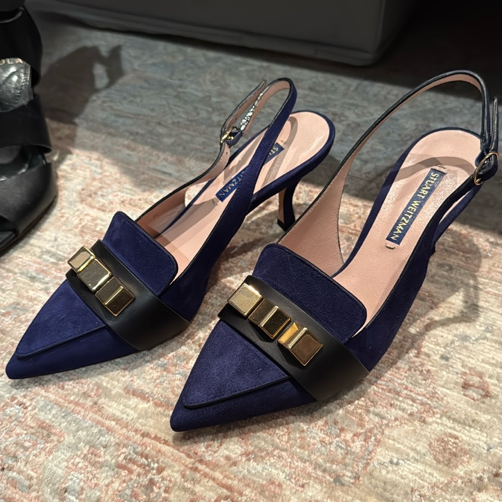 Stuart Weitzman BRAND NEW Pointed Toe Slingback Heels Shoe